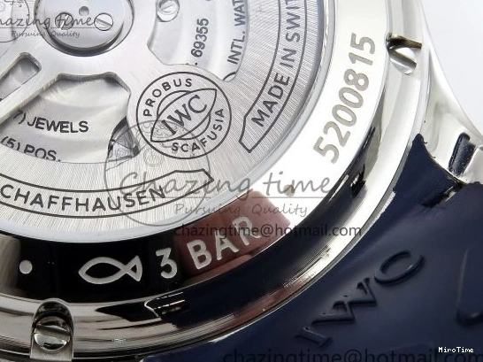 MIROTIME 0412 Casual Portuguese Chrono IW3716 Z+F 1:1 Best Edition White Dial on Blue Rubber Strap A 7016